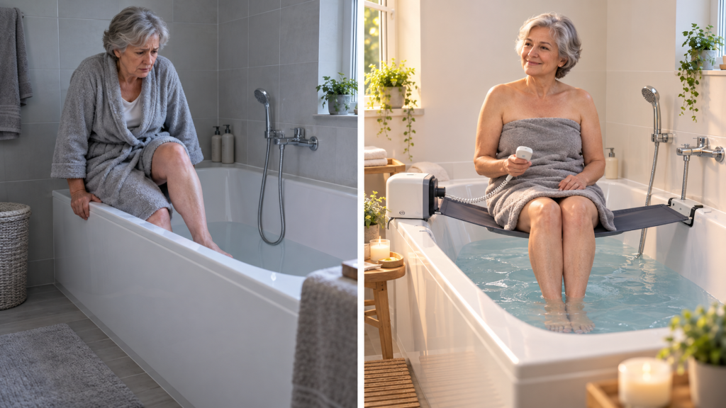 Bad unsicher-Entspanntes Baden im Vergleich