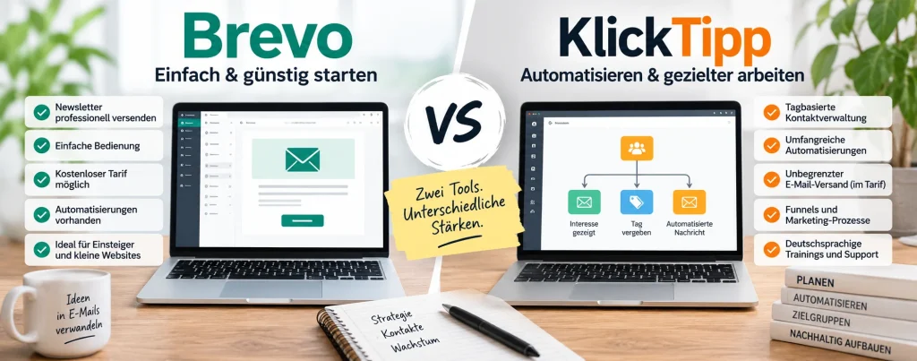 Brevo-vs.-KlickTipp - KI-generiertes Symbolbild