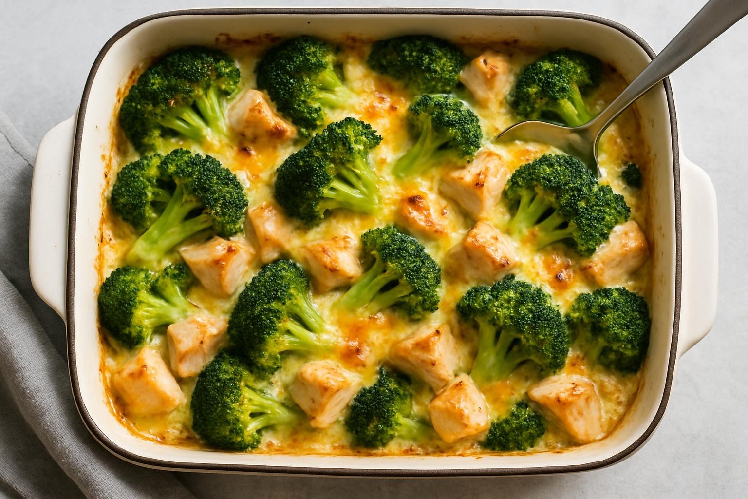 Keto-Brokkoli-Haehnchen-Auflauf